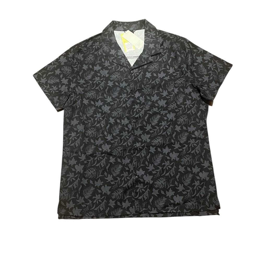 All in Motion Charcoal Floral Button Down Shirt